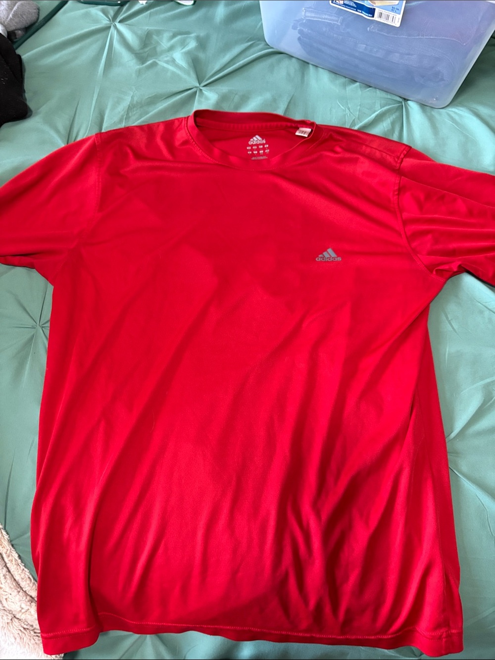 adidas Men’s Red Crew Neck Athletic Tee